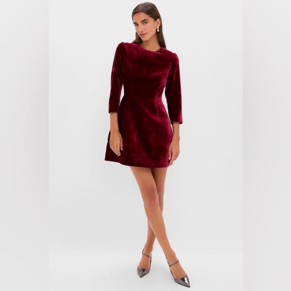 NEW Tuckernuck Red Velvet Silk Haley Dress